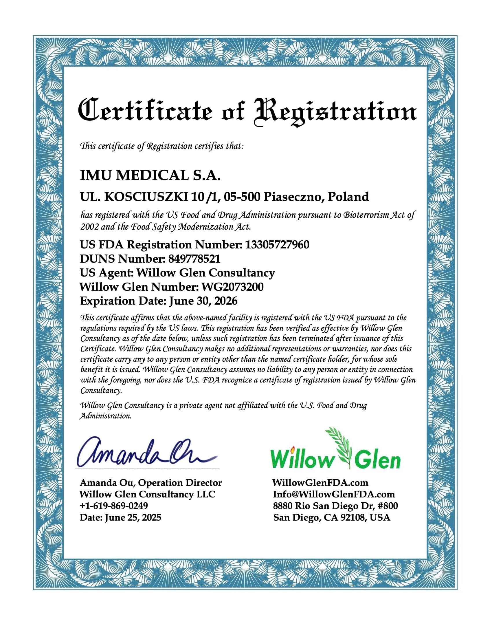 IMU Medical S.A. oficjalnie zarejestrowane w FDA! — zdjęcie 2