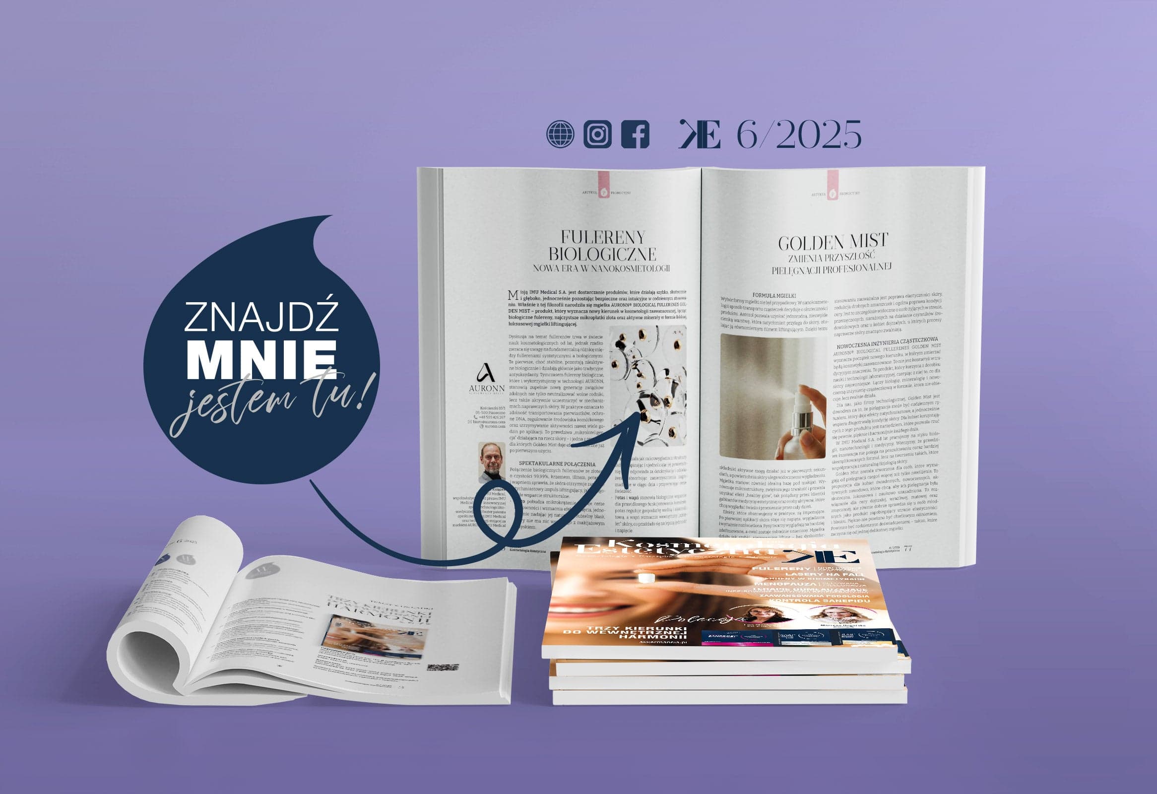 Artykuł o AURONN® BIOLOGICAL FULLERENES GOLDEN MIST w czasopiśmie KE — zdjęcie 2
