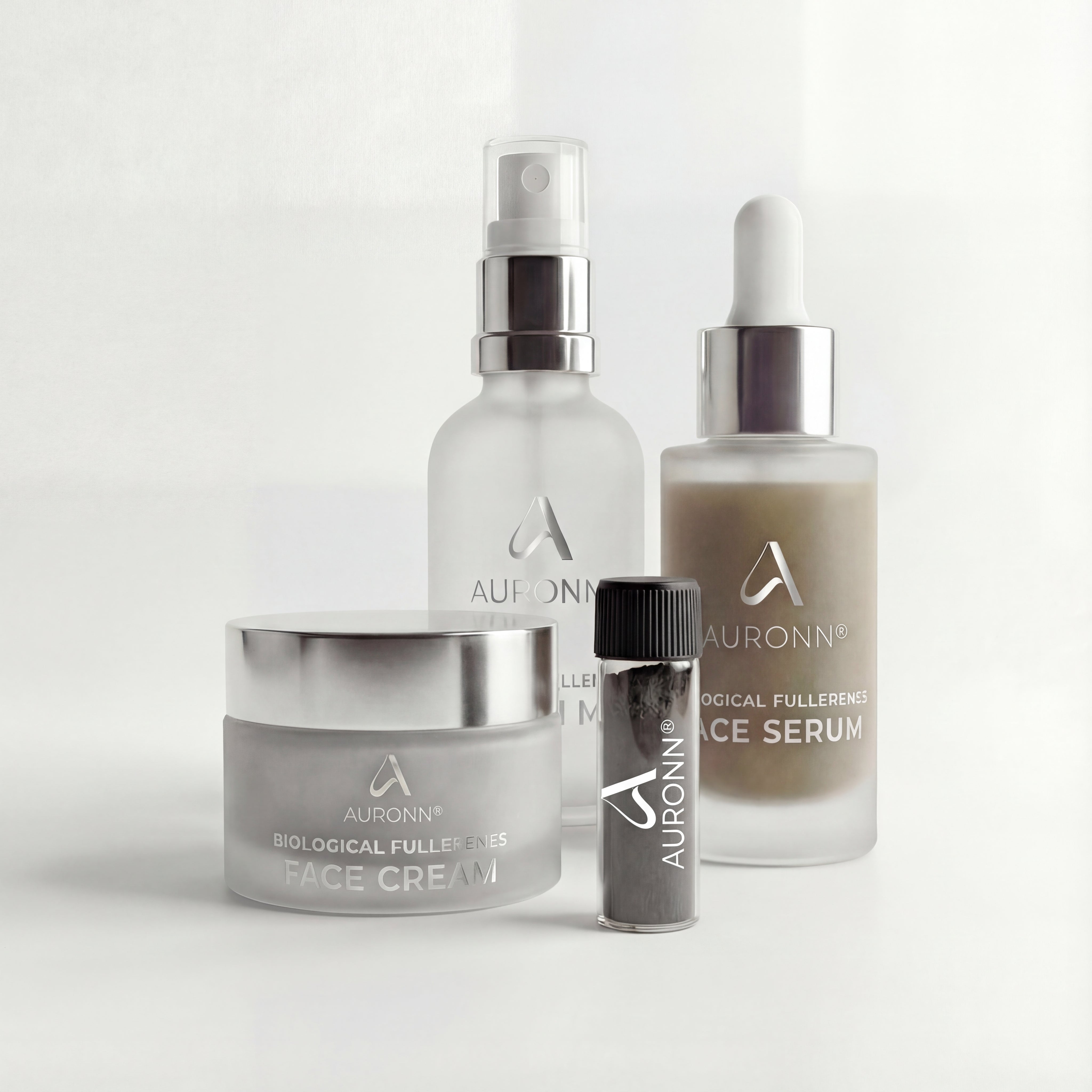 ZESTAW  ™ BIOLOGICAL FULLERENES SERUM, CREAM, MIST, AURONN® Węgiel Biologiczny