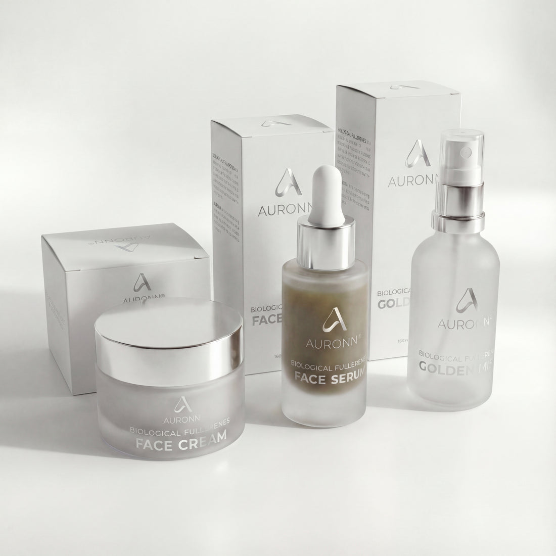 ZESTAW - AURONN® BIOLOGICAL FULLERENES SERUM, CREAM, MIST