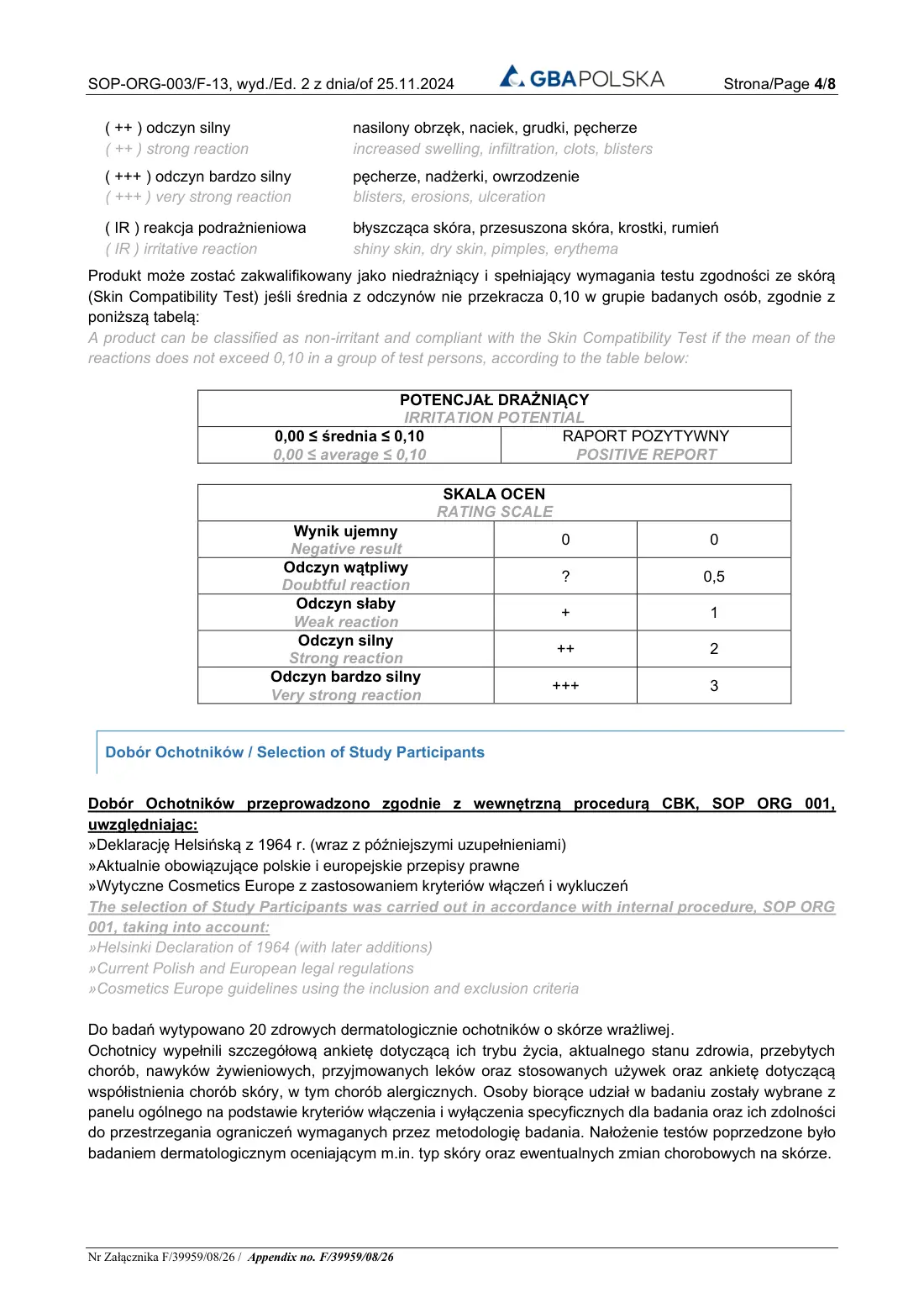 Badania dermatologiczne — AURONN Copper Mist — strona 4