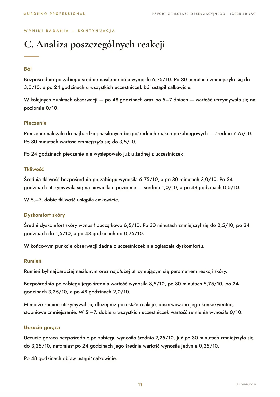 Laser iPixel Er:YAG 2940 nm (Alma Harmony) + AURONN® — strona 11