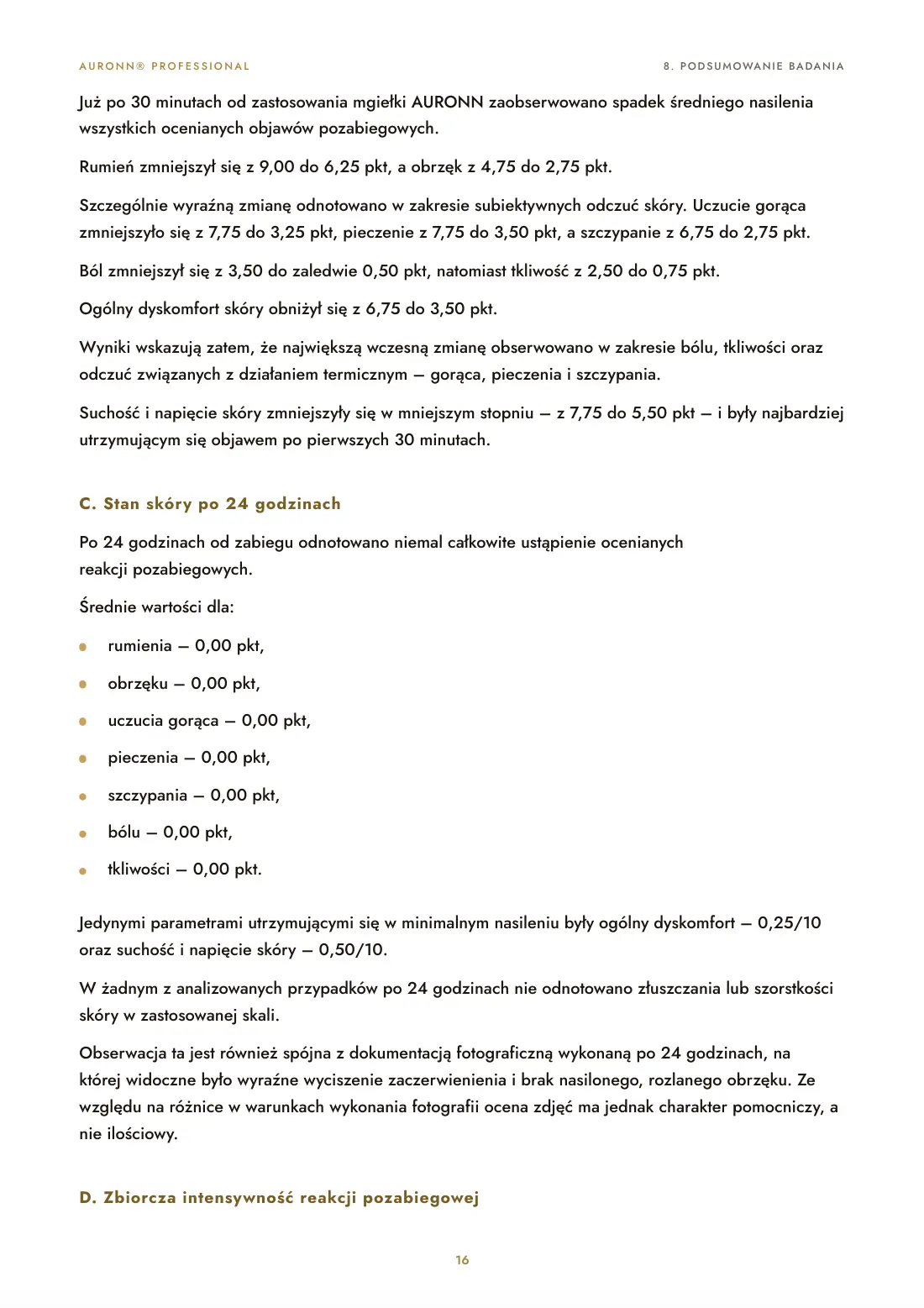 Regeneracja skóry po laserze tulowym 1927 nm + AURONN® — strona 16