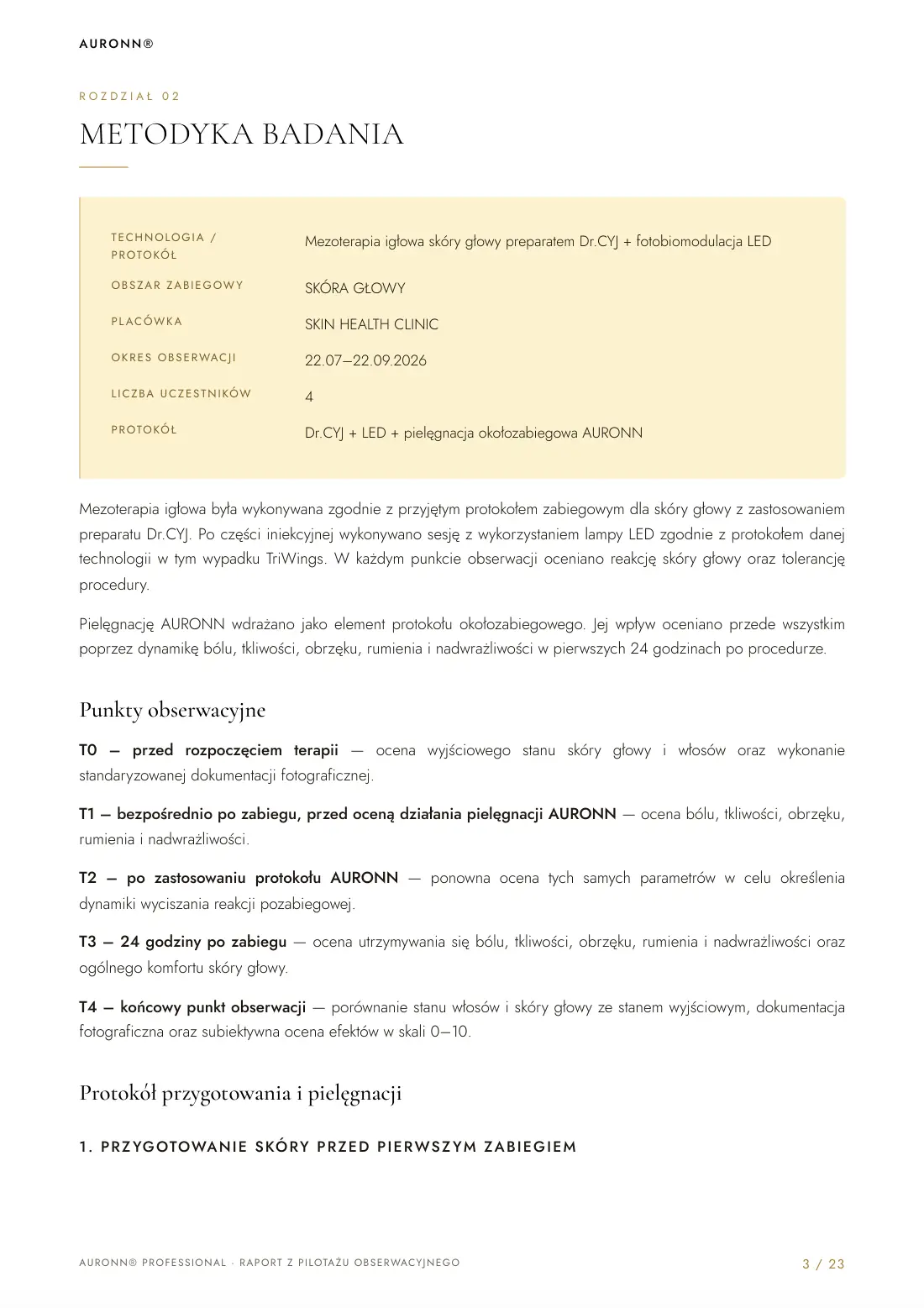Mezoterapia igłowa skóry głowy Dr.CYJ + fotobiomodulacja LED + AURONN® — strona 3