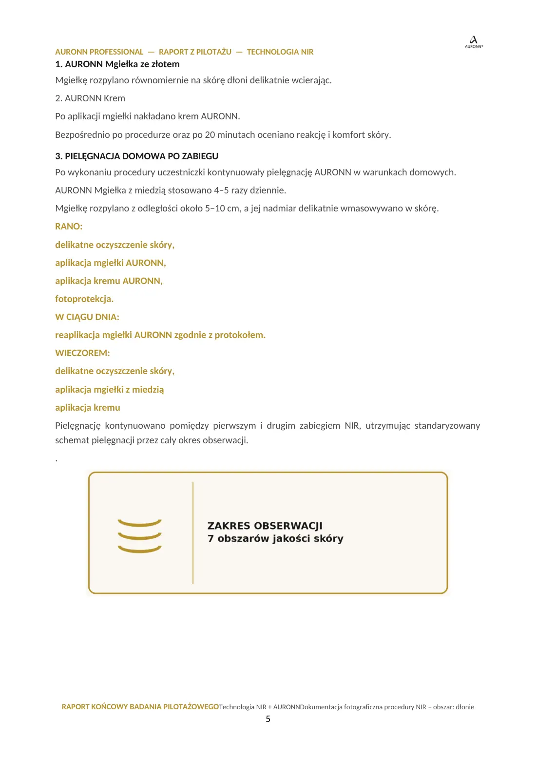 Technologia NIR + AURONN® — strona 5