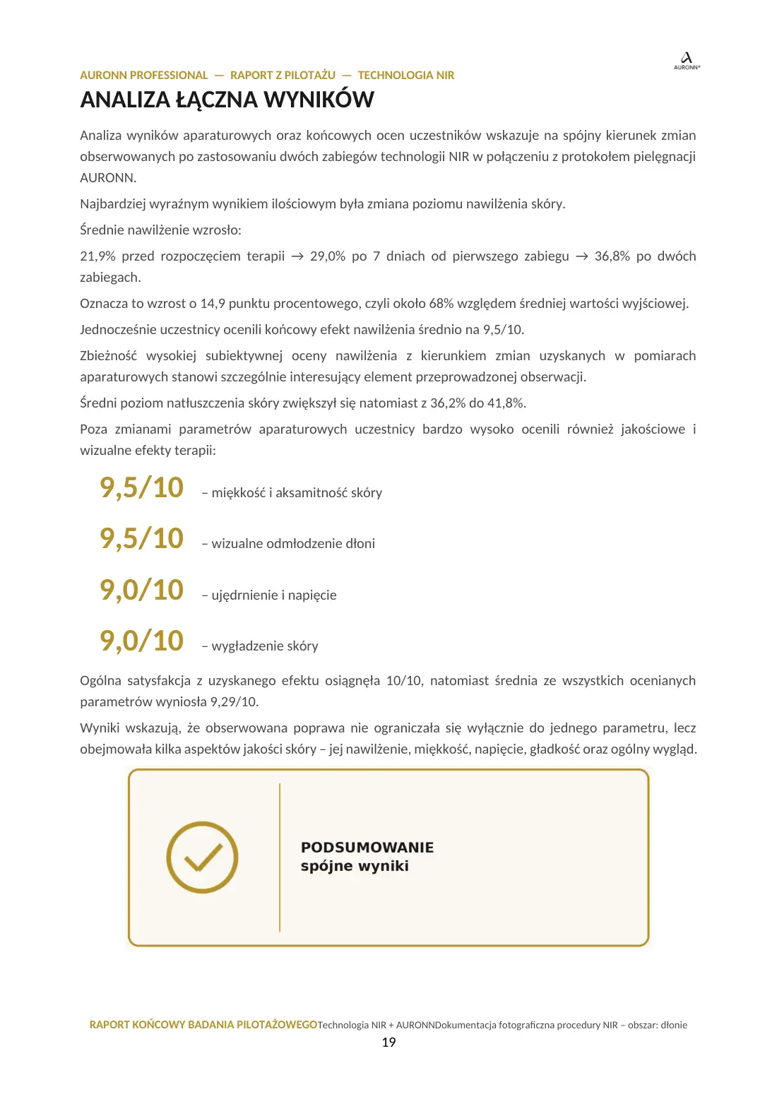 Technologia NIR + AURONN® — strona 19