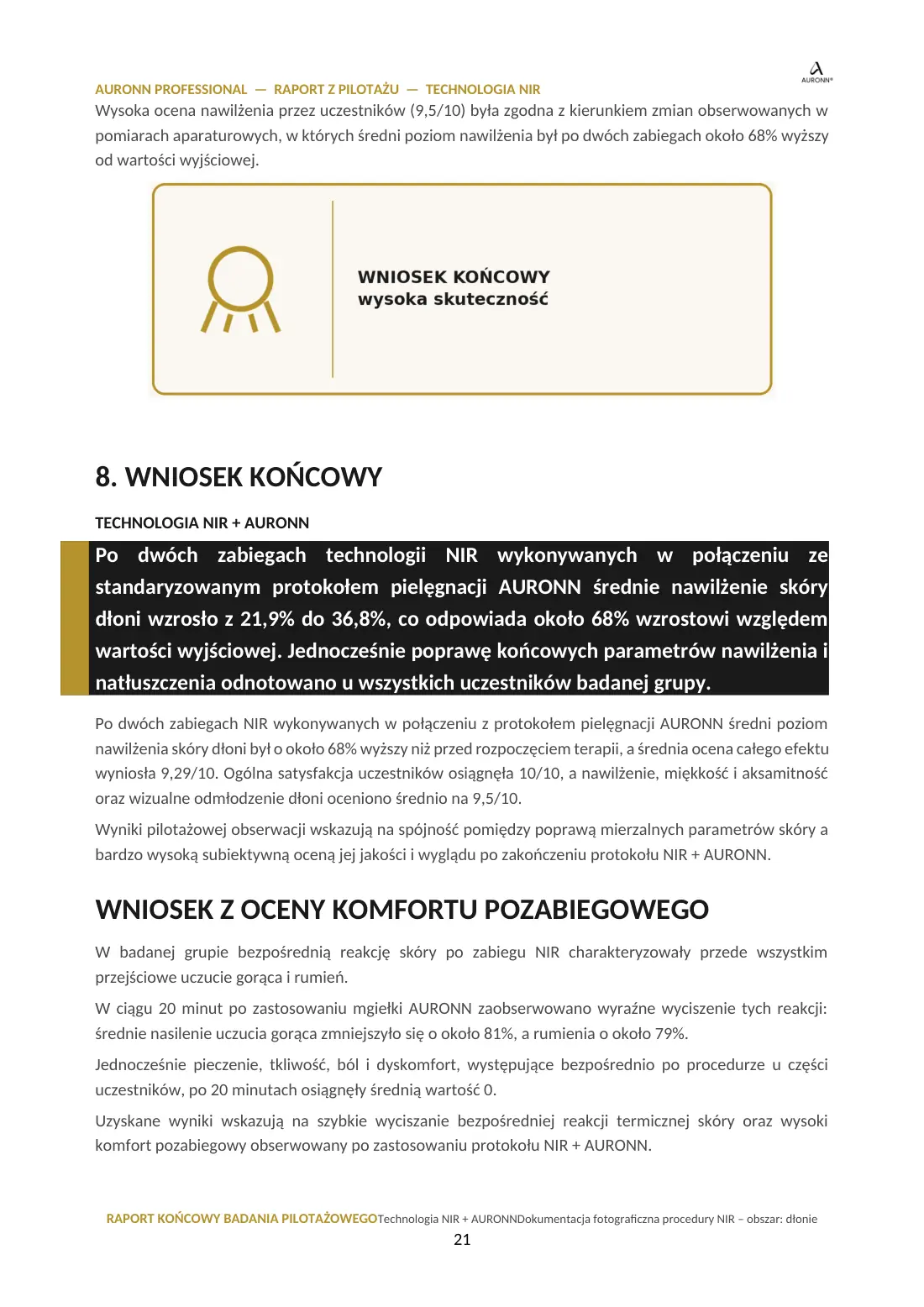 Technologia NIR + AURONN® — strona 21