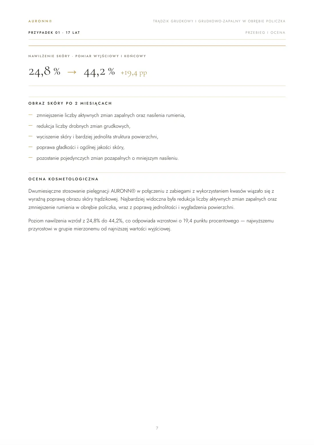 Skóra trądzikowa — pielęgnacja domowa AURONN® + dwa zabiegi z kwasami — strona 7