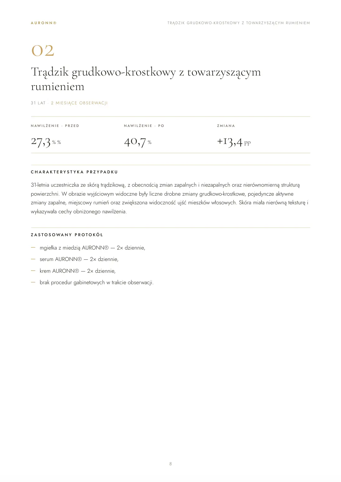 Skóra trądzikowa — wyłącznie pielęgnacja domowa AURONN® — strona 8