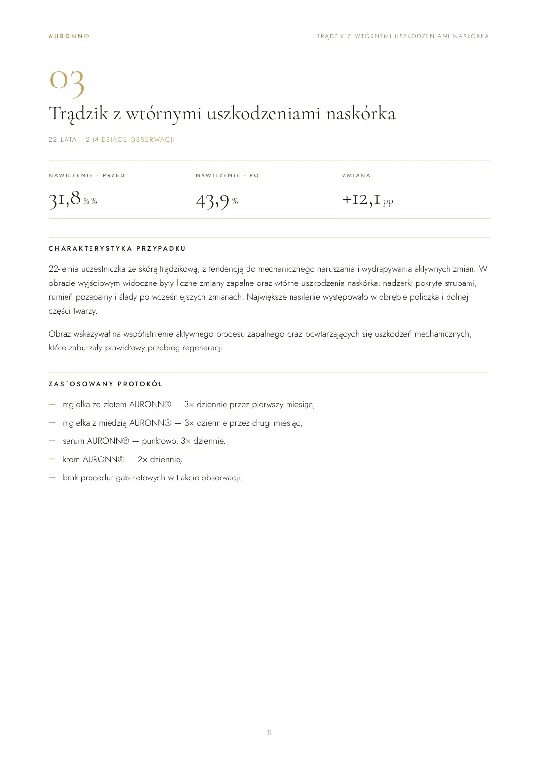 Skóra trądzikowa — wyłącznie pielęgnacja domowa AURONN® — strona 11